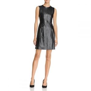 Theory Black Leather Dress